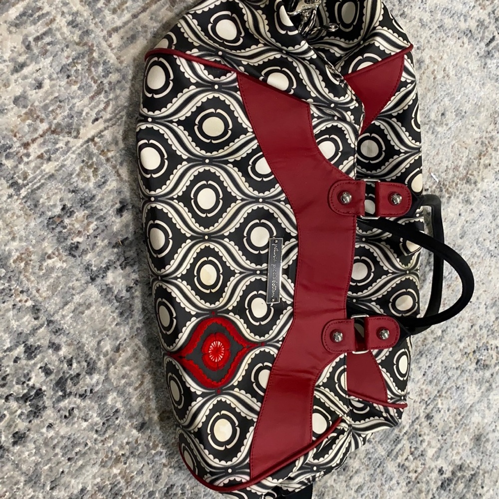Over sized petunia pickle bottom over night bag